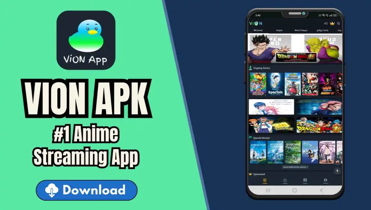 ViON App Download | Stream v61.0 APK HD Anime And Cartoons